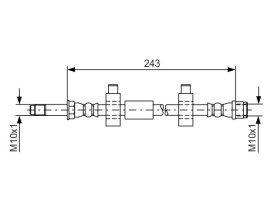 FREN HORTUMU. DIŞ. ARKA243.00 MM