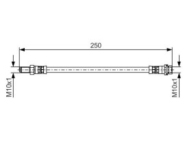 FREN HORTUMU. DIŞ. ARKA250.00 MM