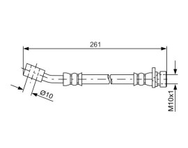 FREN HORTUMU. DIŞ. ARKA265.00 MM