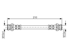 FREN HORTUMU. DIŞ. ÖN210.00 MM