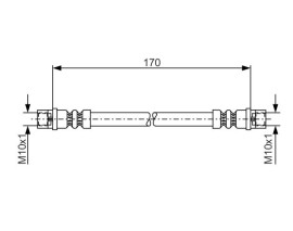 FREN HORTUMU. İÇ. ARKA. 170.00 MM