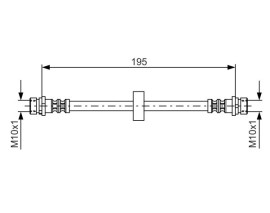 FREN HORTUMU. İÇ. ARKA. 195.00 MM