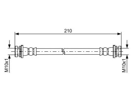 FREN HORTUMU. İÇ. ARKA. 210.00 MM