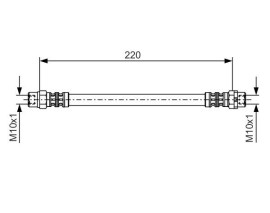 FREN HORTUMU. İÇ. ARKA. 220.00 MM
