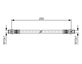FREN HORTUMU. İÇ. ARKA. 250.00 MM