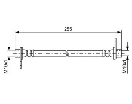 FREN HORTUMU. İÇ. ARKA. 255.00 MM