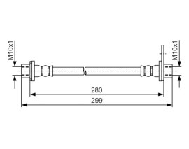 FREN HORTUMU. İÇ. ARKA. 300.00 MM
