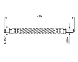 FREN HORTUMU. İÇ. ARKA. 410.00 MM