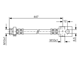 FREN HORTUMU. İÇ. ARKA. 447.00 MM
