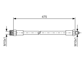 FREN HORTUMU. İÇ. ARKA. 475.00 MM