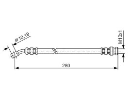 FREN HORTUMU. İÇ. ÖN. 280 MM
