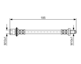 FREN HORTUMU; ÖN. 185.00 MM