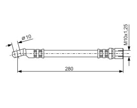 FREN HORTUMU; ÖN. 265.00 MM
