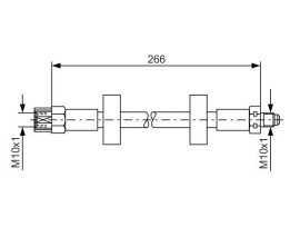 FREN HORTUMU; ÖN. 266.00 MM