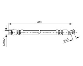 FREN HORTUMU; ÖN. 280.00 MM