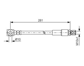 FREN HORTUMU; ÖN. 281.00 MM