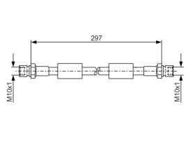FREN HORTUMU; ÖN. 297.00 MM