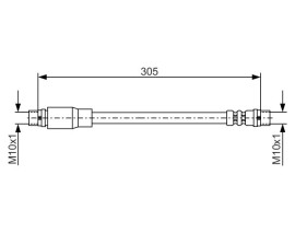 FREN HORTUMU; ÖN. 305.00 MM