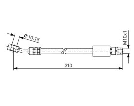 FREN HORTUMU ÖN 310mm COMBO 02 CORSA C 00-09 -TIGRA 04