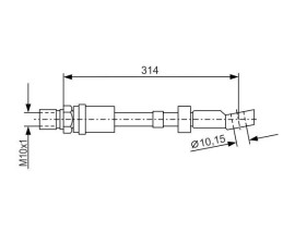 FREN HORTUMU; ÖN. 314.00 MM