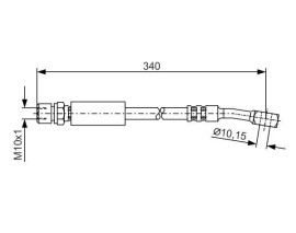 FREN HORTUMU; ÖN. 340.00 MM