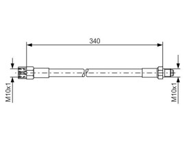 FREN HORTUMU ÖN 340mm VOLVO C70 98-05 -S70 96-00 -V70 97-00
