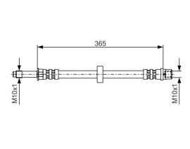 FREN HORTUMU; ÖN. 365.00 MM