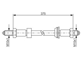 FREN HORTUMU; ÖN. 375.00 MM