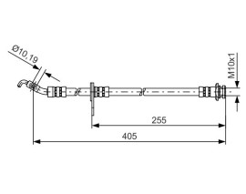 FREN HORTUMU; ÖN. 405.00 MM
