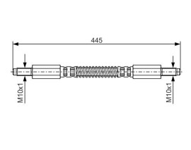 FREN HORTUMU; ÖN. 445.00 MM