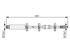 FREN HORTUMU; ÖN. 461.00 MM