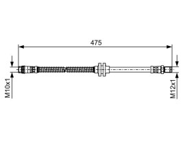 FREN HORTUMU; ÖN. 475.00 MM