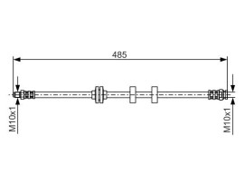 FREN HORTUMU; ÖN. 485.00 MM