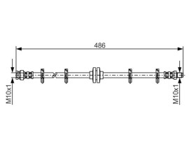 FREN HORTUMU; ÖN. 486.00 MM