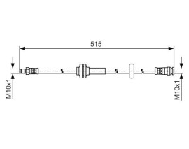 FREN HORTUMU; ÖN. 515.00 MM