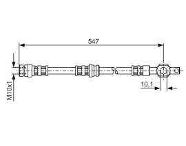 FREN HORTUMU; ÖN. 547.00 MM