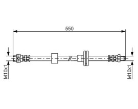 FREN HORTUMU; ÖN. 550.00 MM