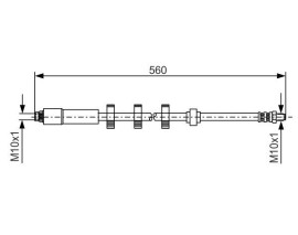 FREN HORTUMU; ÖN. 560.00 MM