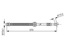 FREN HORTUMU; ÖN. 570.00 MM