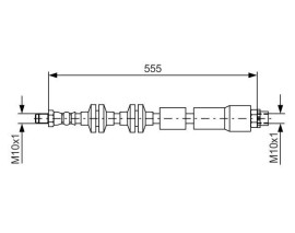 FREN HORTUMU; ÖN. 590.00 MM