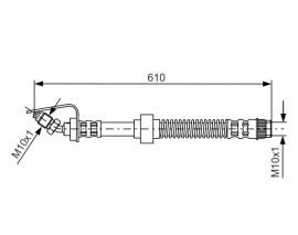 FREN HORTUMU; ÖN. 610.00 MM