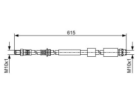 FREN HORTUMU; ÖN. 615.00 MM