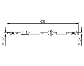 FREN HORTUMU; ÖN. 638.00 MM