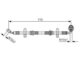 FREN HORTUMU; ÖN. 770.00 MM
