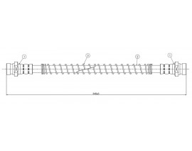 FREN HORTUMU ön S Coup tutti-all model 90-95