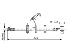 FREN HORTUMU ÖN SAG MERCEDES ML-CLASS W163 98 05