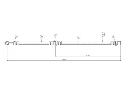 FREN HORTUMU ön Shifter. MV pick-up 84- .