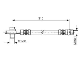 FREN HORTUMU PASSAT 96-00 A6 97-05 310MM