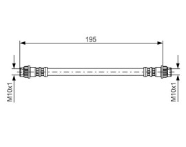 FREN HORTUMU SAĞ; ARKA. 195.00 MM