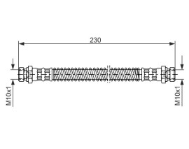FREN HORTUMU SAĞ; ARKA. 230 MM